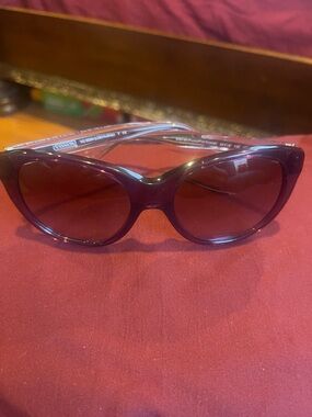 Coach Women's Deep Burgundy Cat-Eye Sunglasses